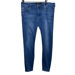 Liverpool Los Angeles Blue Med Wash Stretch High Rise Skinny Jeans Womens 12 US